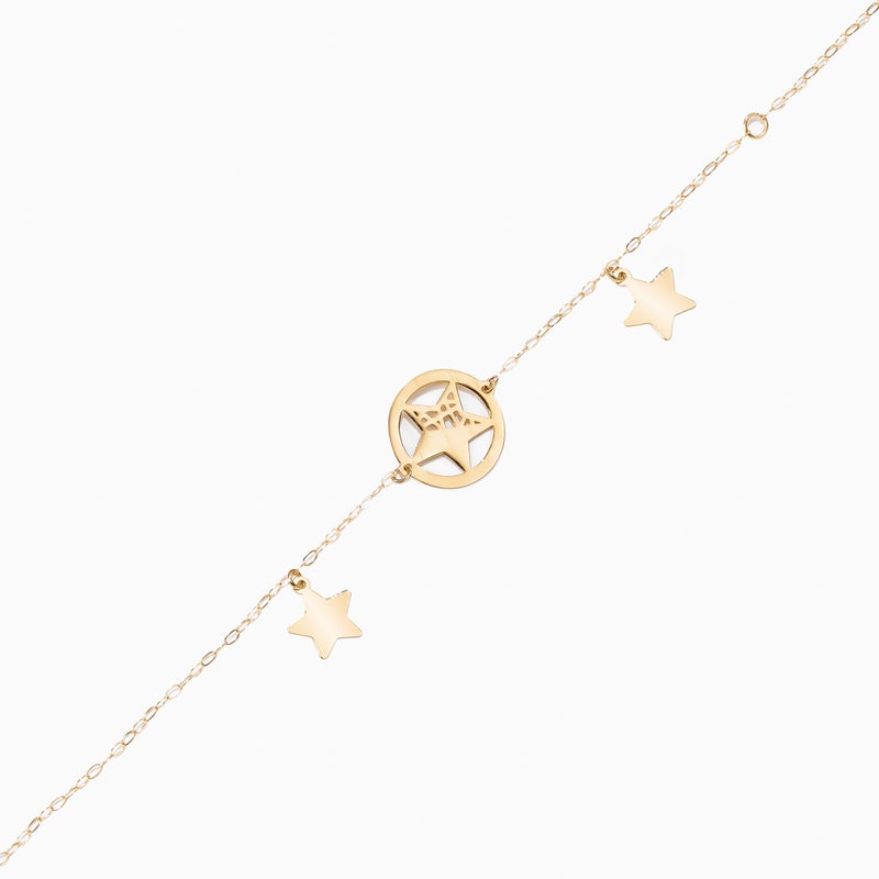 Miss L' by L'azurde Stars Shaped Chain Bracelet in 18K Gold - Image 3